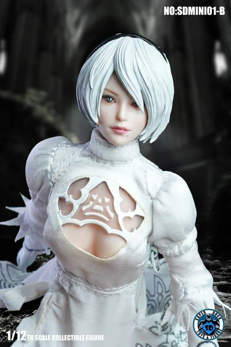 1:12 YoRHa No.2 Type B 2B White Dress Seamless Figure