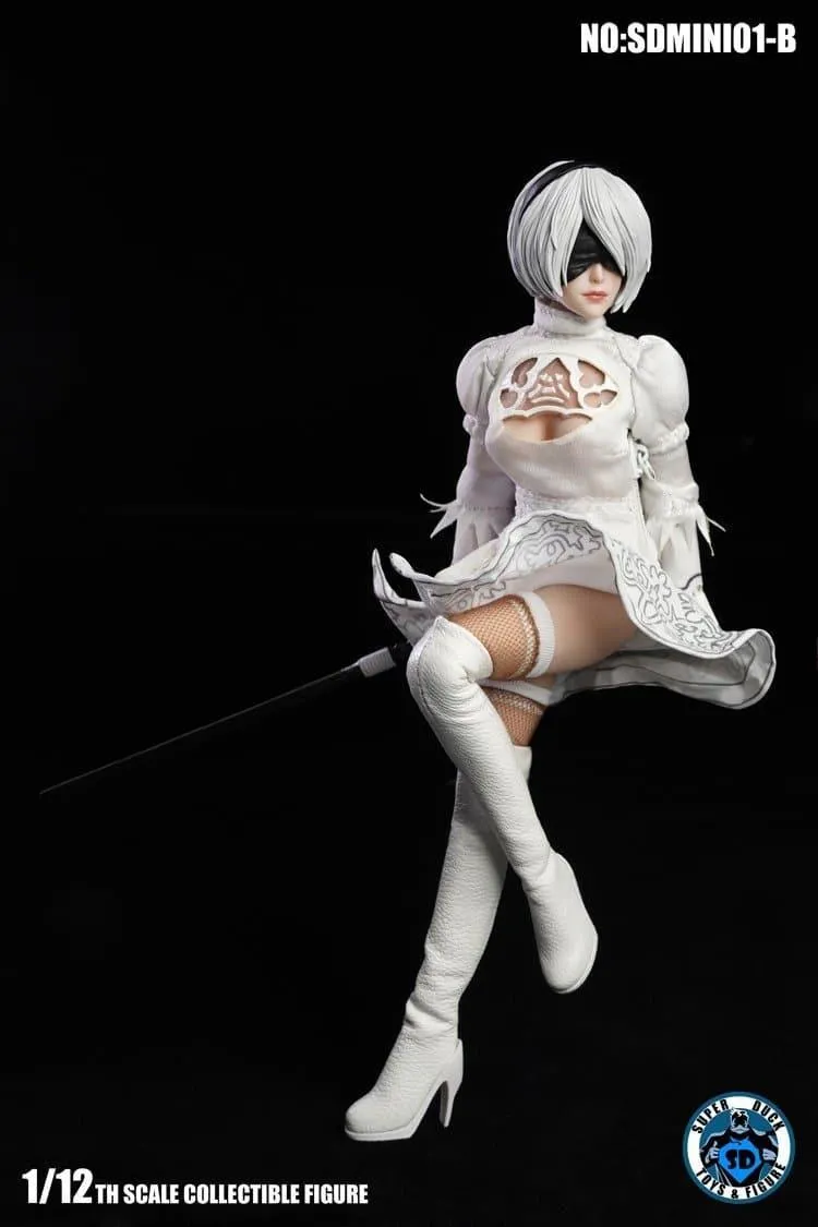 1:12 YoRHa No.2 Type B 2B White Dress Seamless Figure