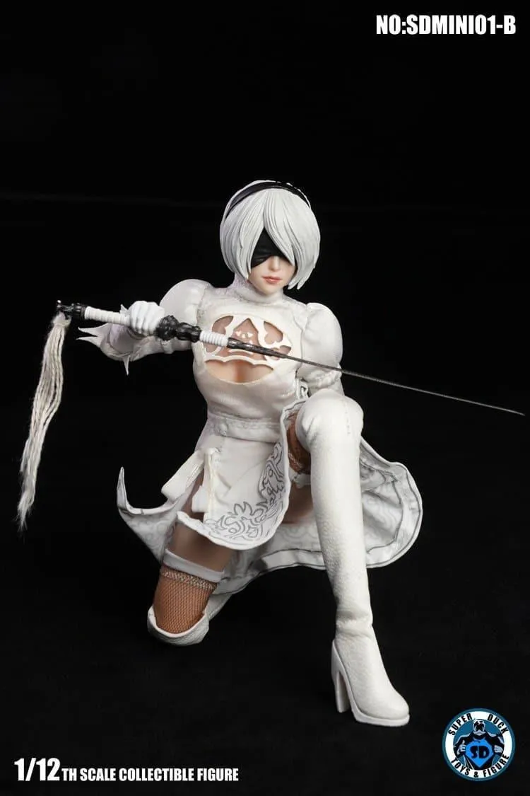 1:12 YoRHa No.2 Type B 2B White Dress Seamless Figure