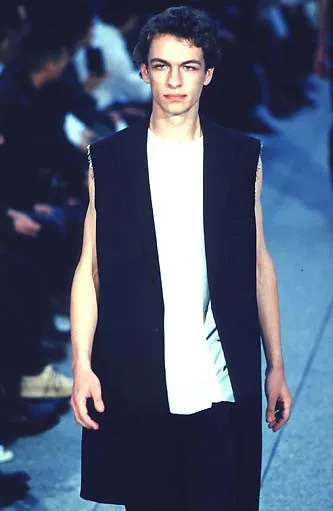 1999 Recycled Wool Elongated Tank Top with Raw Edges