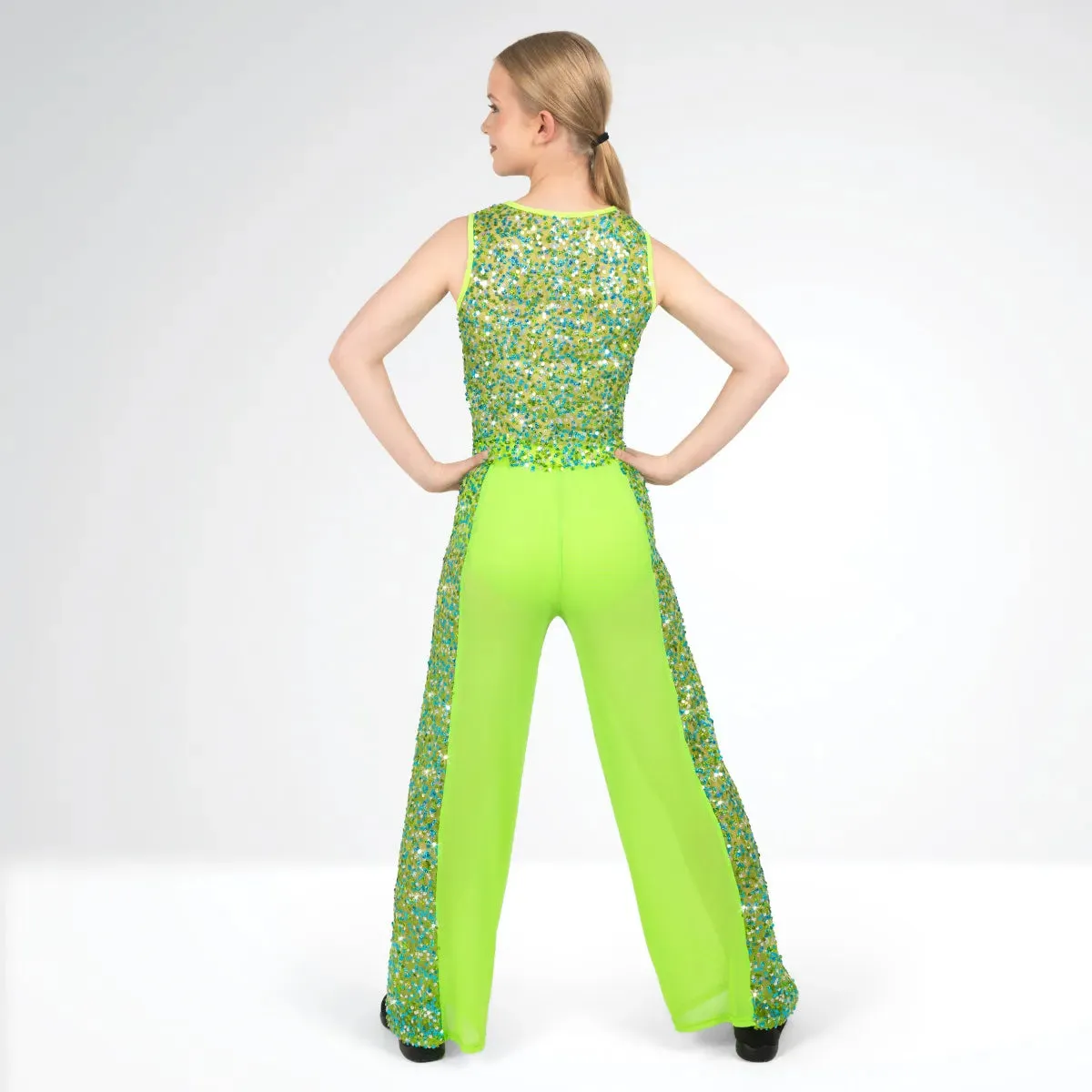 1st Position Sequin Top and Separate Mesh Trousers