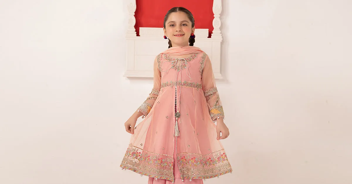 3 Piece Embroidered Organza Suit | MKS-EA24-18