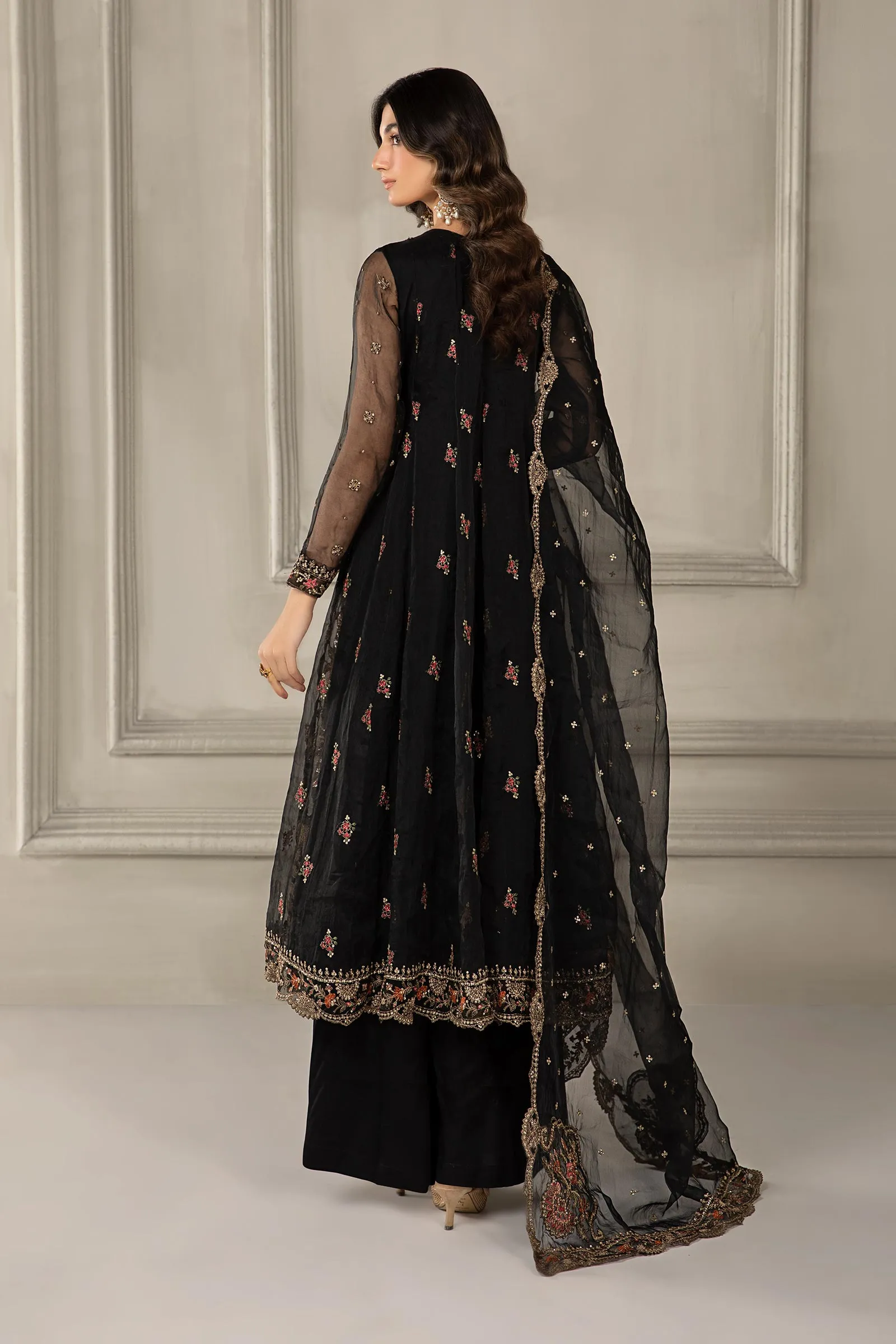 3 Piece Embroidered Organza Suit | SF-EF24-19