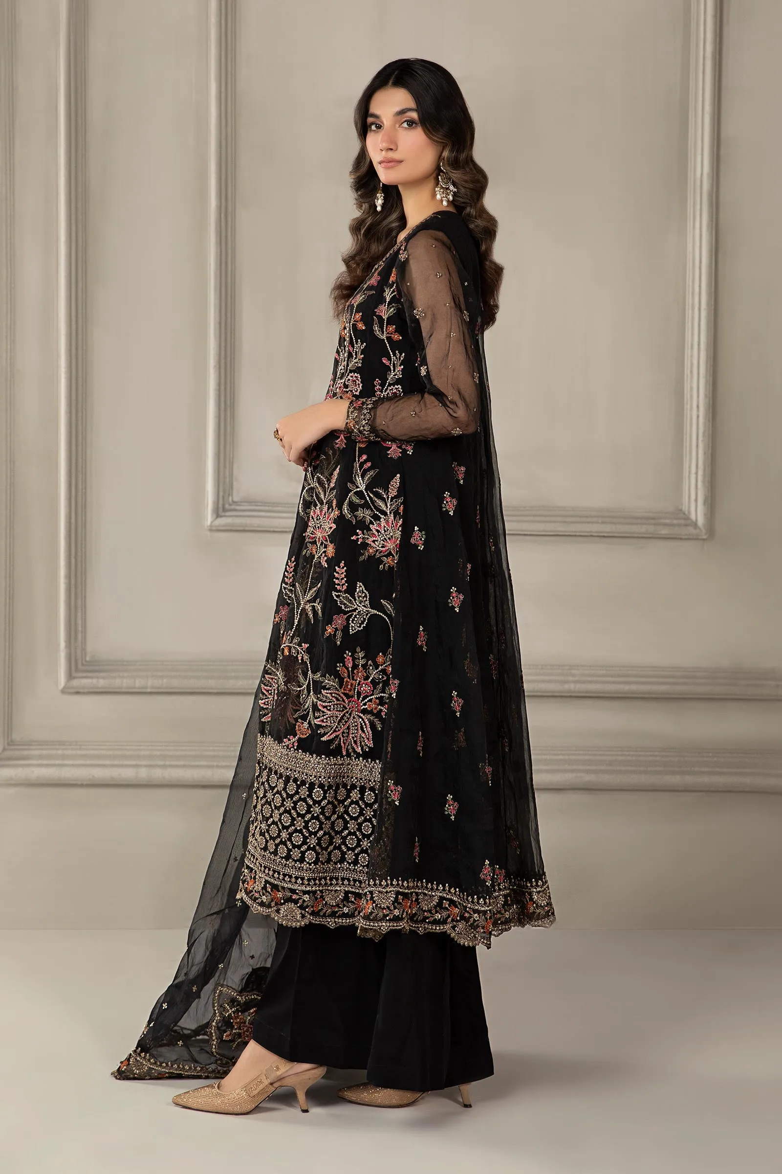 3 Piece Embroidered Organza Suit | SF-EF24-19