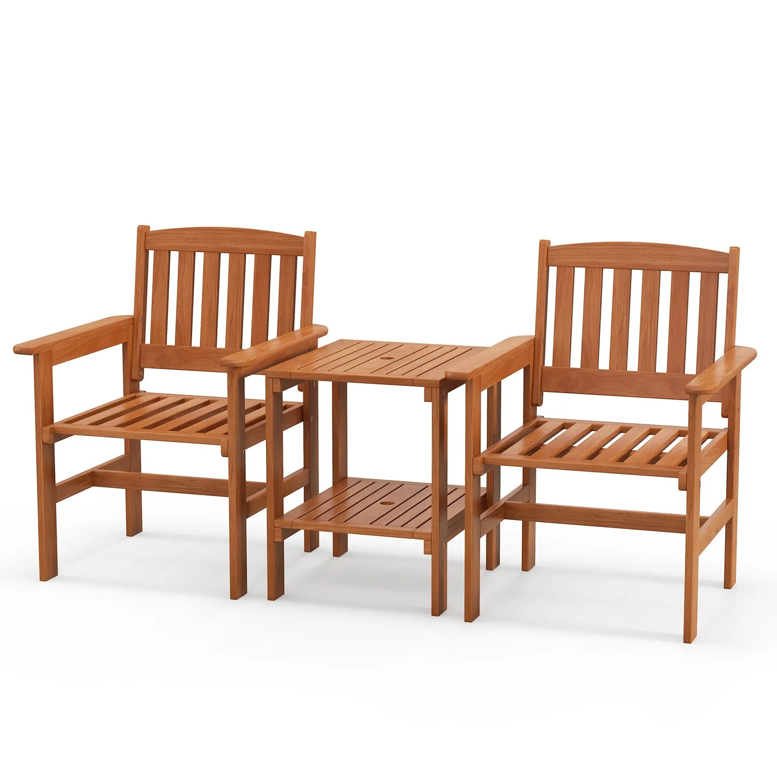 3 Piece Patio Bistro Table and Chairs Set