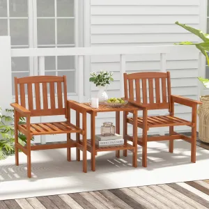 3 Piece Patio Bistro Table and Chairs Set