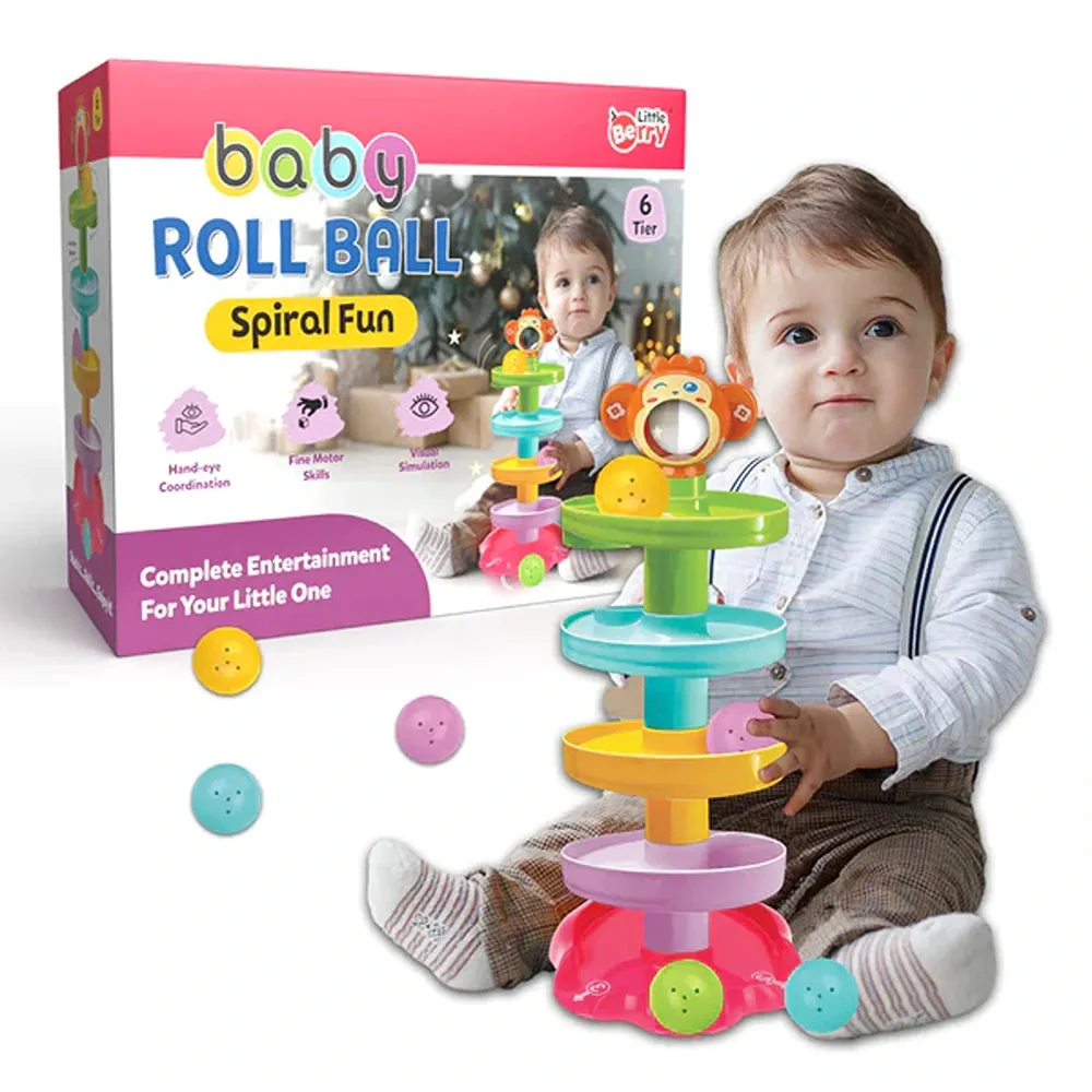 5 Layer Ball Drop and Roll Swirling Tower for Baby and Toddler Development