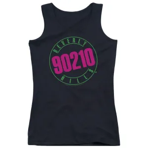 90210 Neon Womens Tank Top Shirt Black