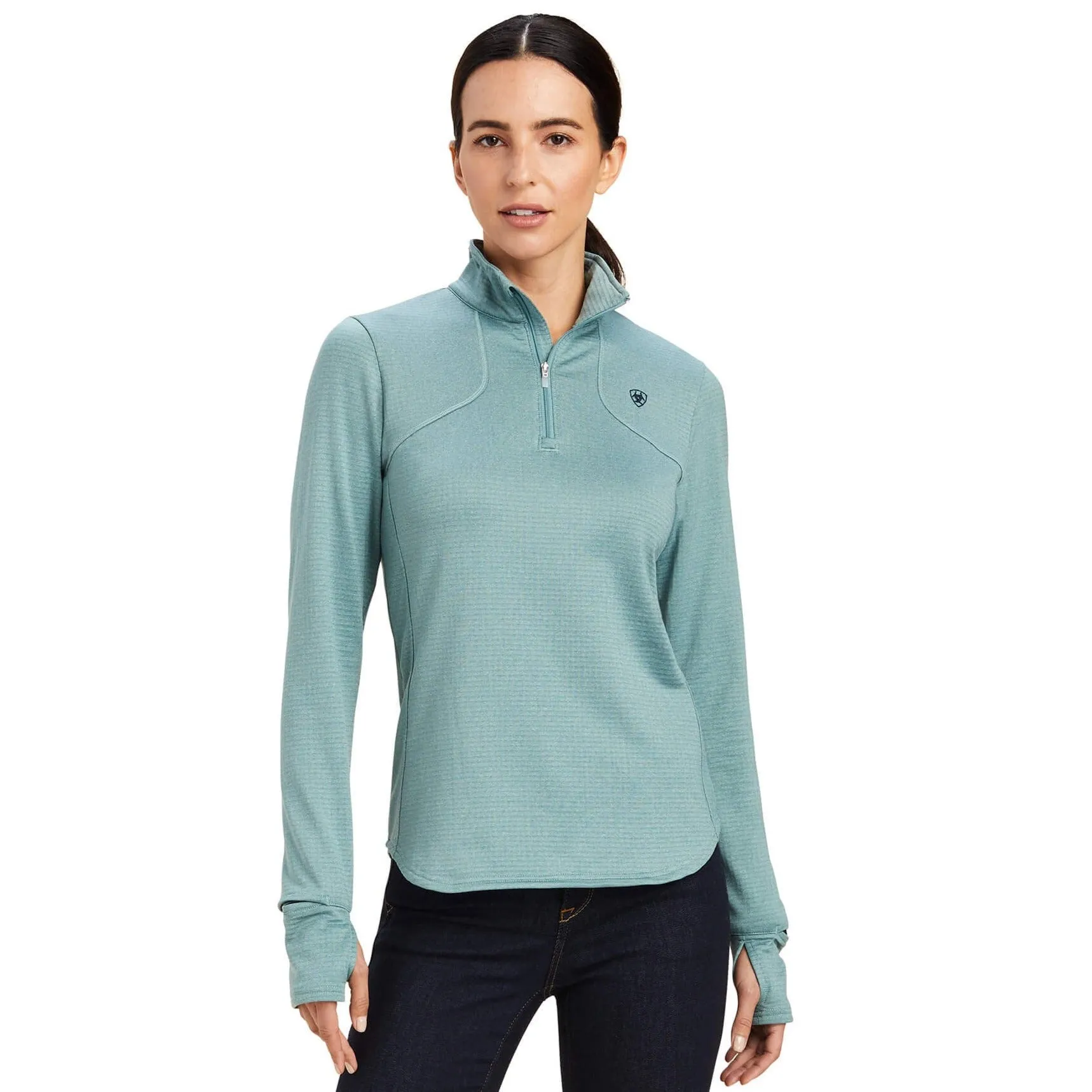 Ariat Ladies Gridwork 1/4 Zip Baselayer