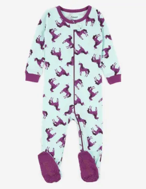 Baby Footed Horse & Unicorn Pajamas