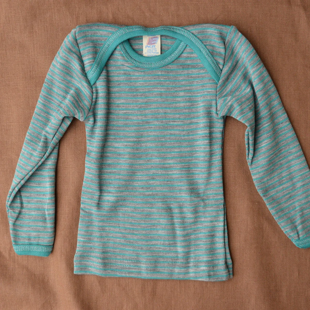 Baby Top Wool/Silk Long Sleeve - Fine Stripes (3m-3y)