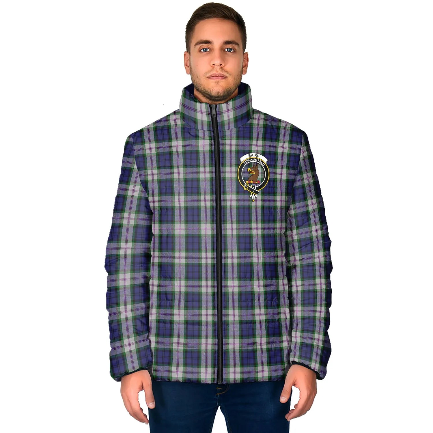 Baird Dress Tartan Padded Jacket with Family Crest