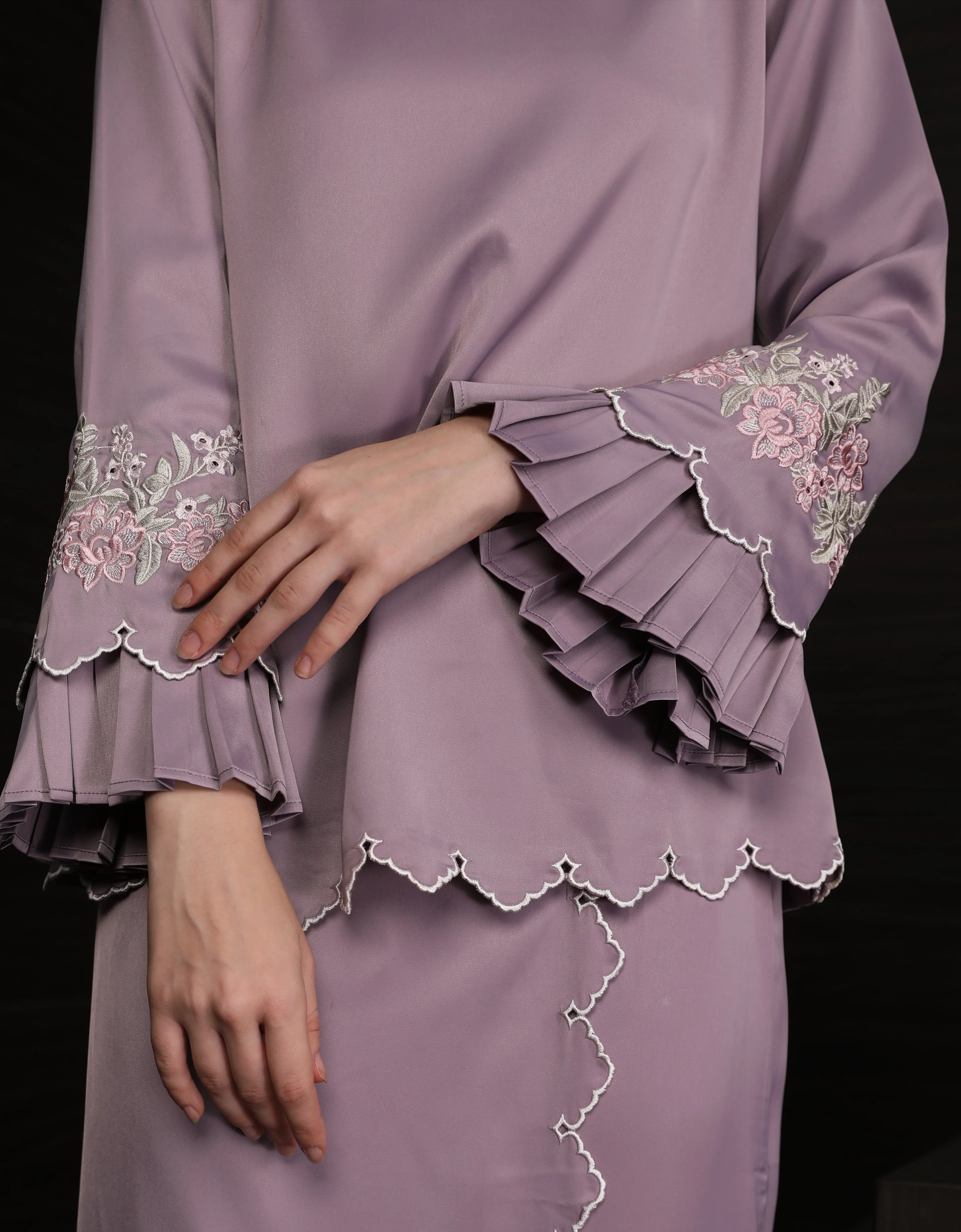 BAJU KURUNG KEDAH ZALEY (MAUVE)