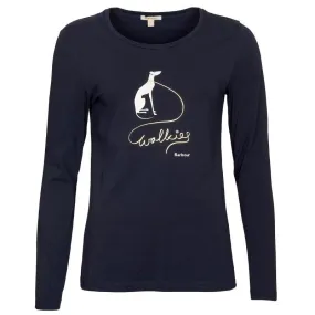 Barbour Homeswood Ladies Long Sleeve Tee - Navy