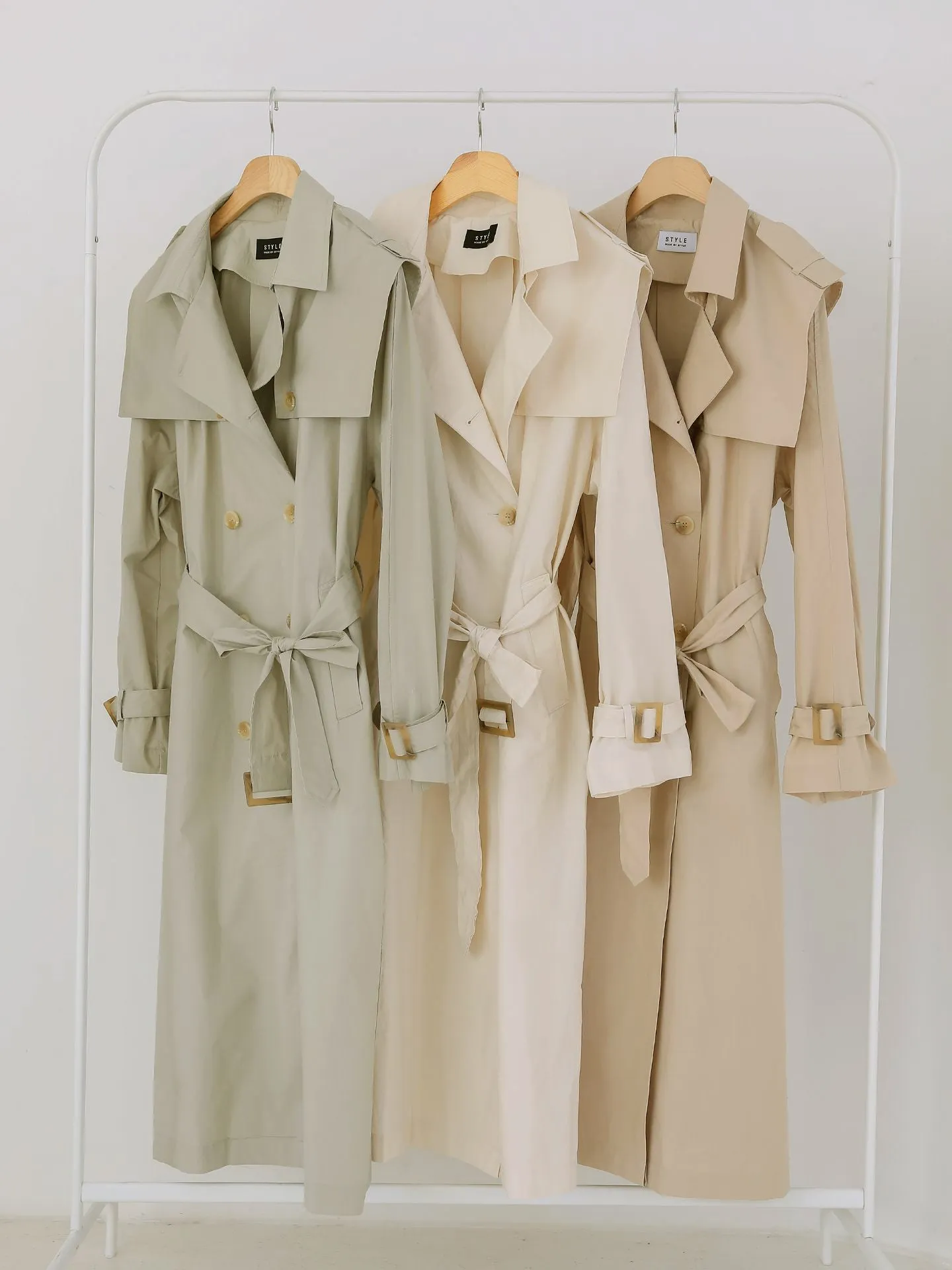 Barrel Detachable Shoulder Cotton Trench Coat