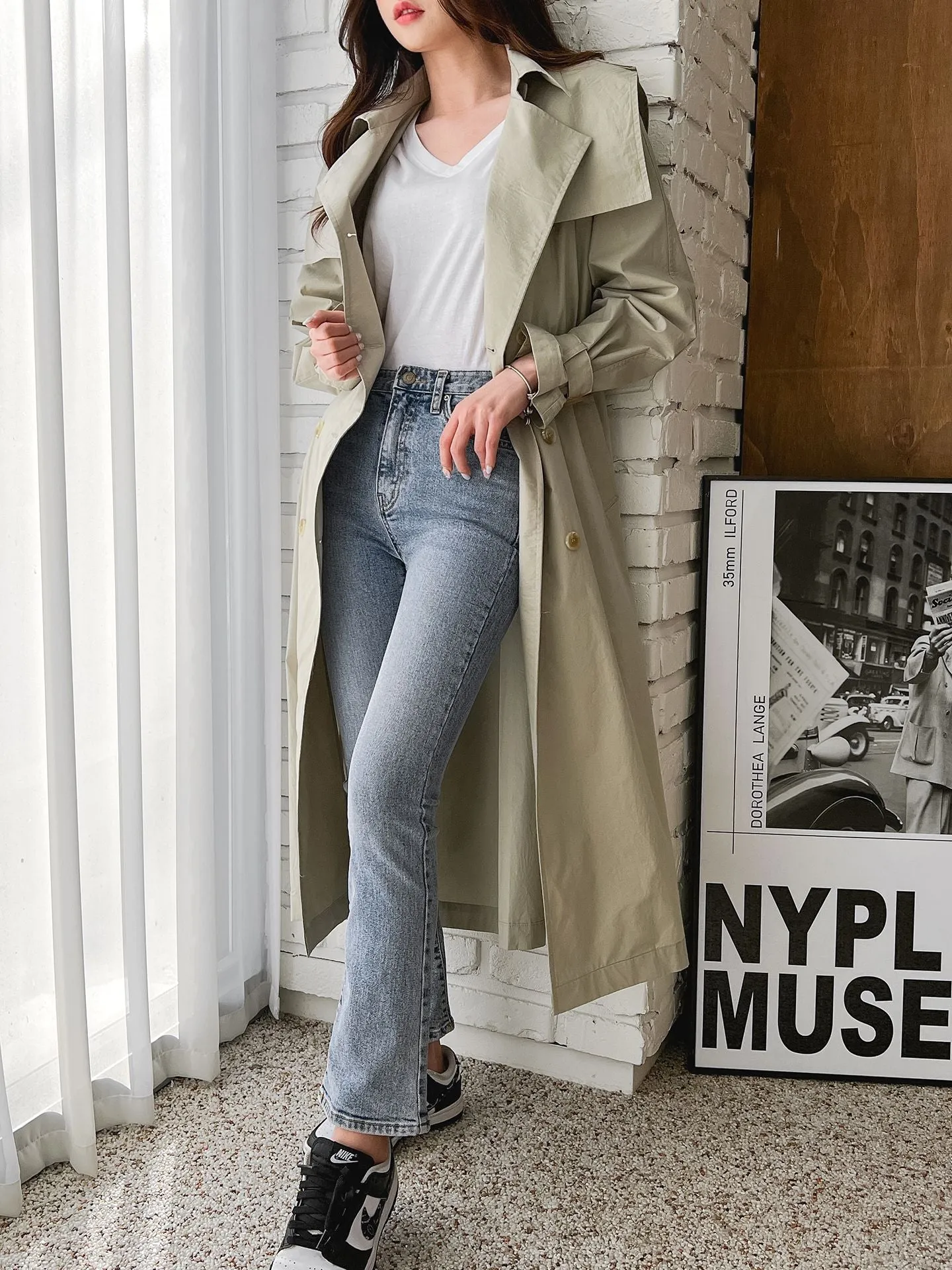 Barrel Detachable Shoulder Cotton Trench Coat