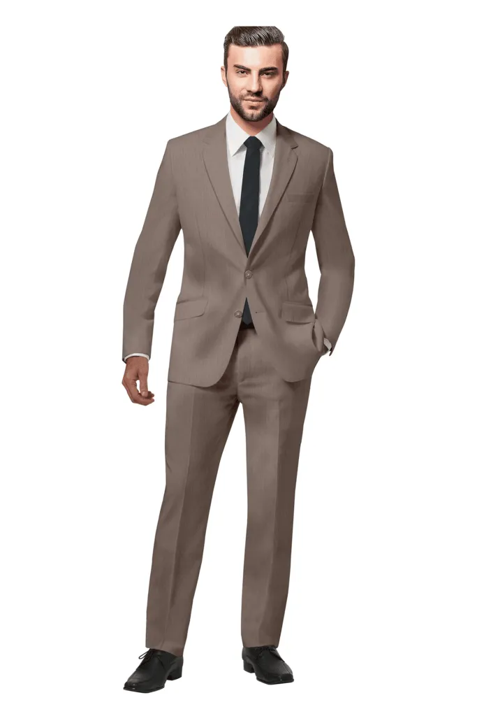 Beige Pin Stripe Suit