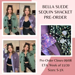 Bella Suede Sequin Shacket Pre-Order