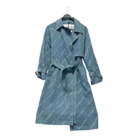 BRANDON BLACKWOOD/Trench Coat/S/All Over Print/Cotton/BLU/