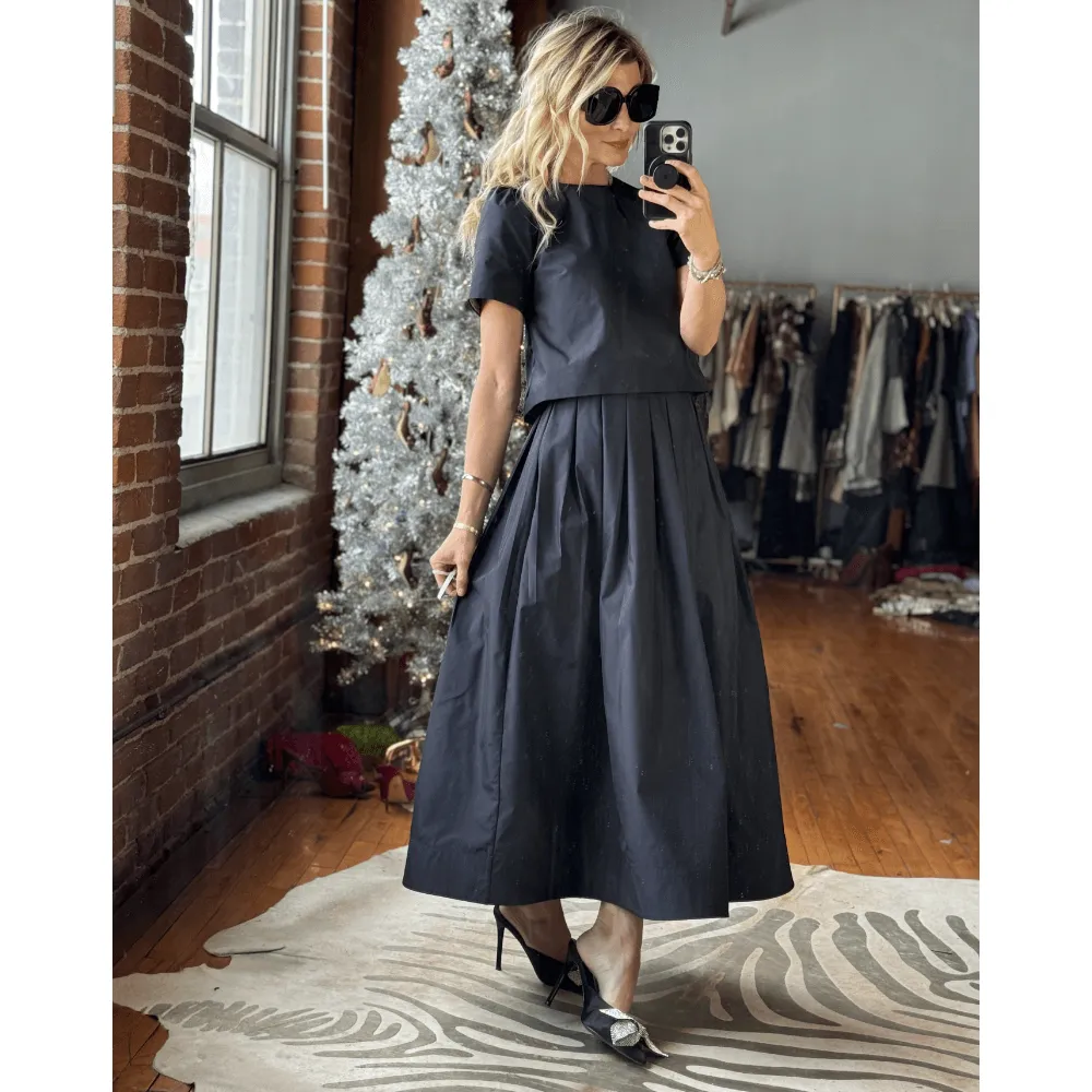 Buru   Pencil & Paper Co. The Gen Skirt - Midnight Sans Bows