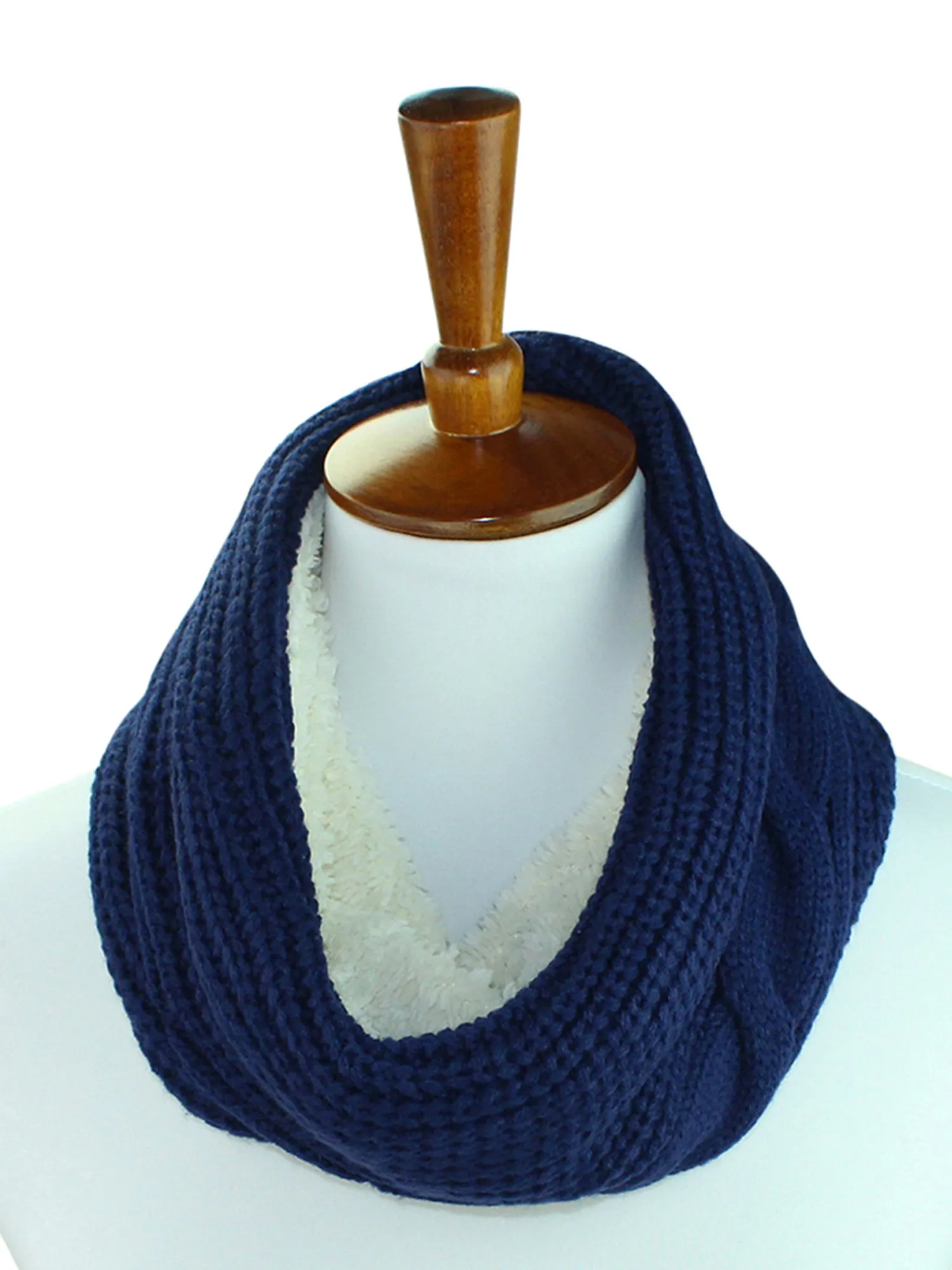 Cable Knit Neck Warmer With Fleece Lining