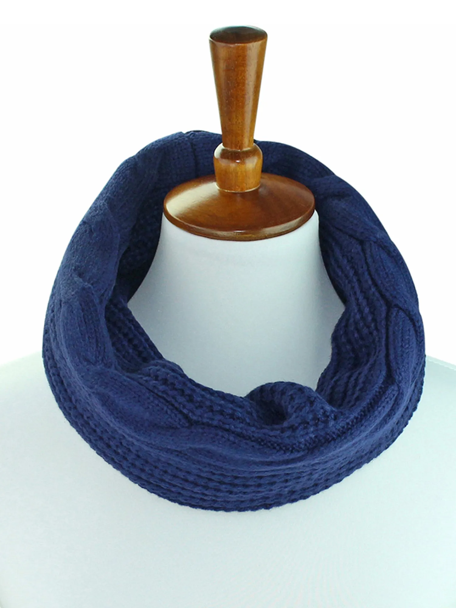 Cable Knit Neck Warmer With Fleece Lining