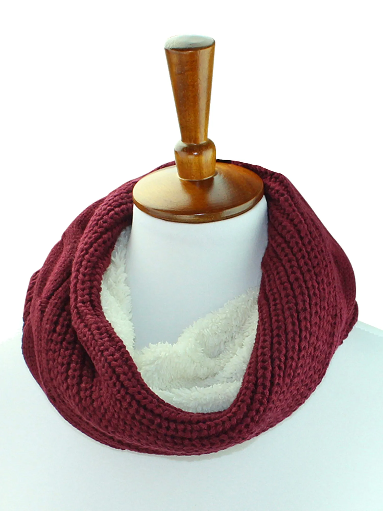 Cable Knit Neck Warmer With Fleece Lining