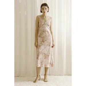 Cherry Blossom Midi Dress Pink Multi