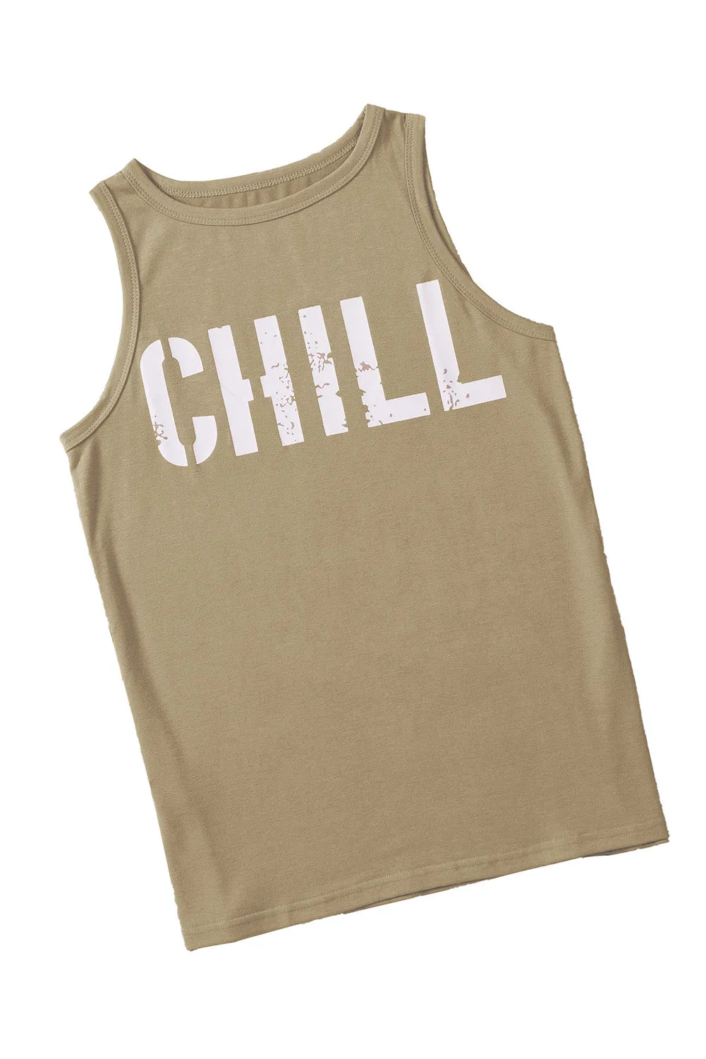 CHILL Graphic Tank Tops for Womens Summer Sleeveless Vest T Shirt