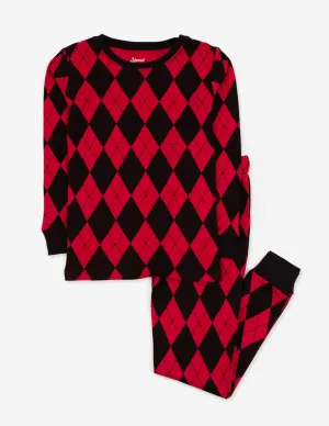 Cotton Argyle Print Pajamas