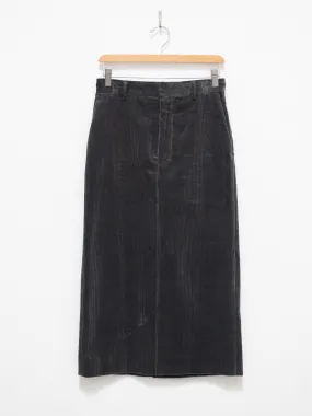 Cotton Corduroy Skirt - Blue Gray