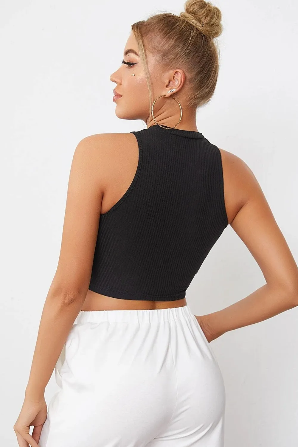 Crop Tank Top Black