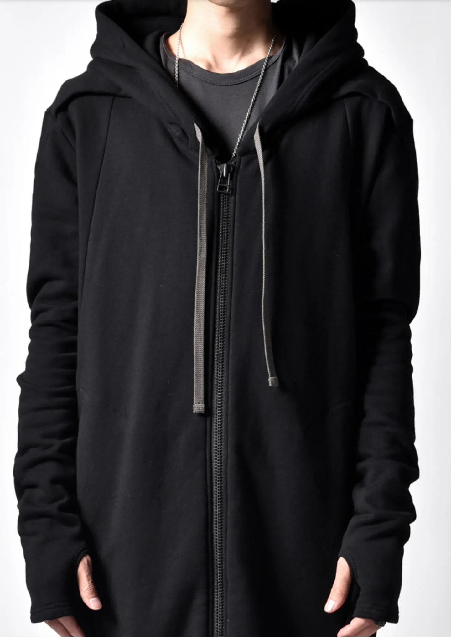 DarkShadow Long Oversized Full-zip Hoodie