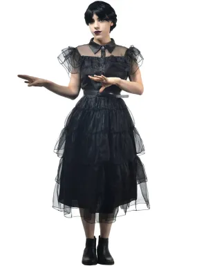 Deluxe Teen Girls Wednesday Addams Party Dress Costume