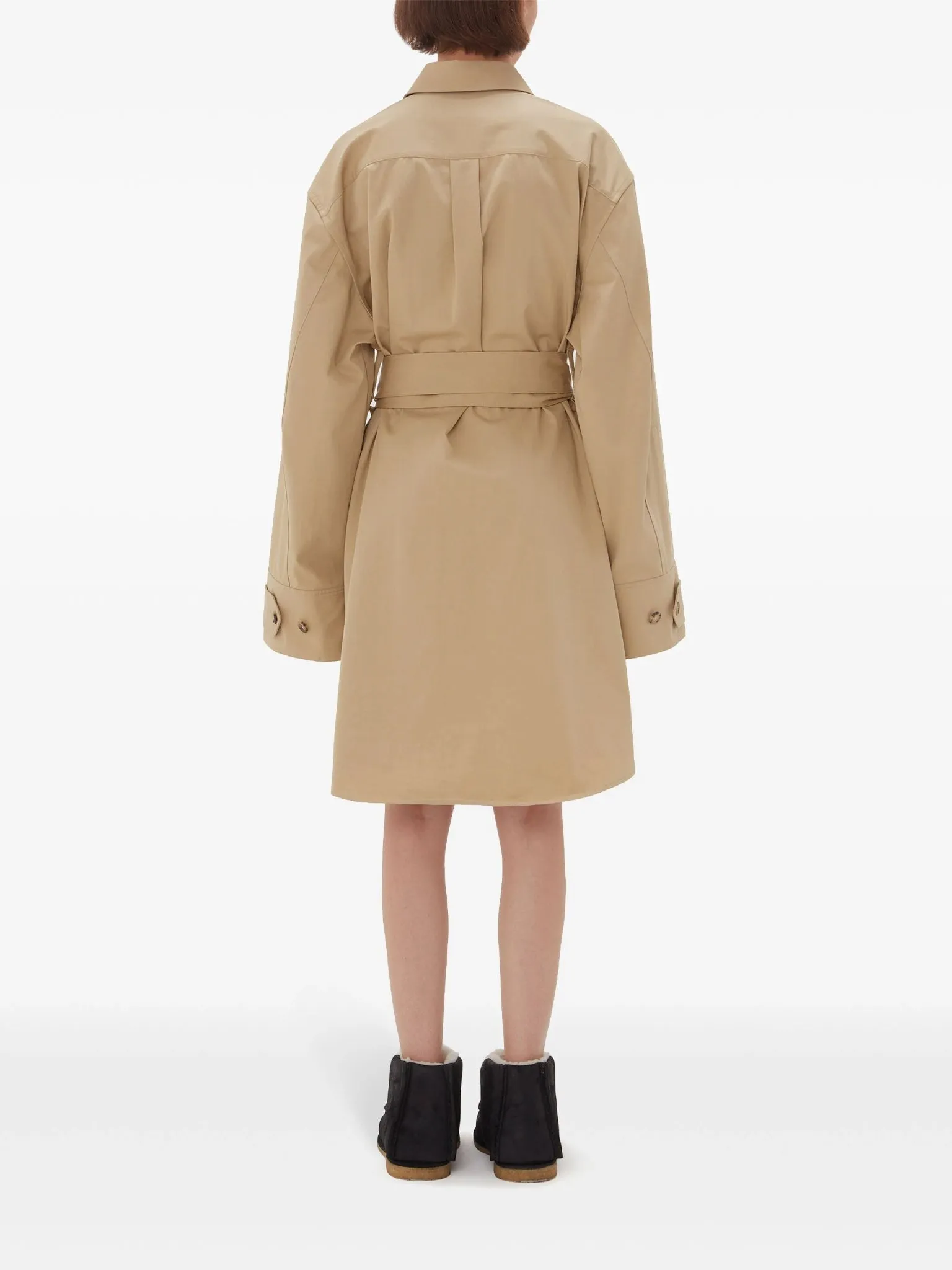 double-wrap trench dress