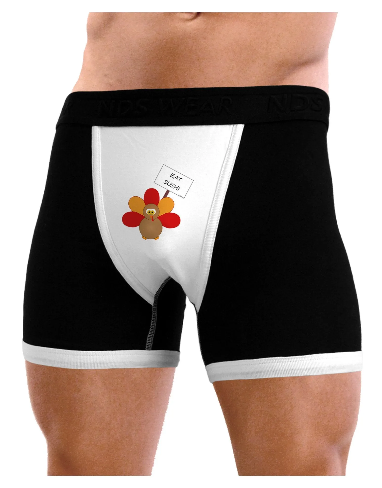 Eat Sushi Thanksgiving Turkey Mens Boxer Brief Underwear