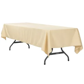 Economy Polyester Tablecloth 60"x120" Rectangular - Champagne