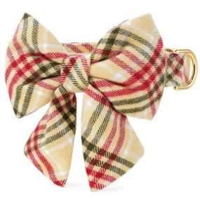 Eggnog Plaid Flannel Lady Bow Collar