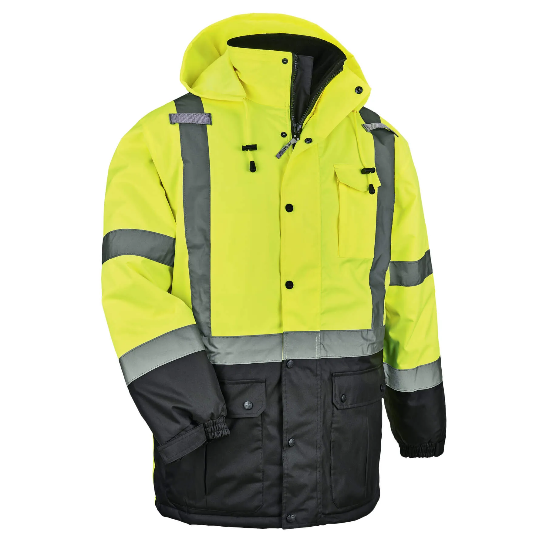 Ergodyne 25562 GloWear 8384 Type R Class 3 Thermal Parka, Small, HV Lime