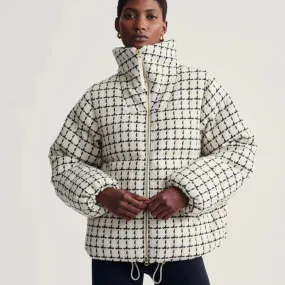 EUGENE CHECK SHORT PUFFER COAT