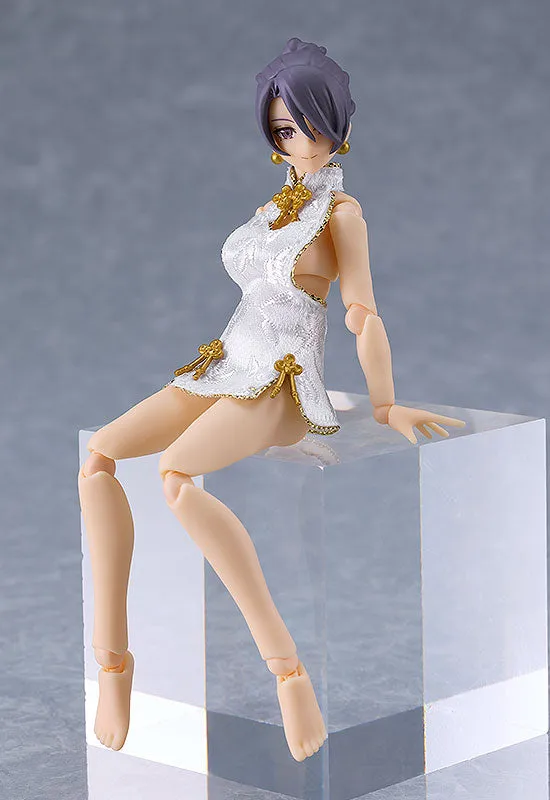 figma Female Body (Mika) with Mini Skirt Chinese Dress Outfit (White)