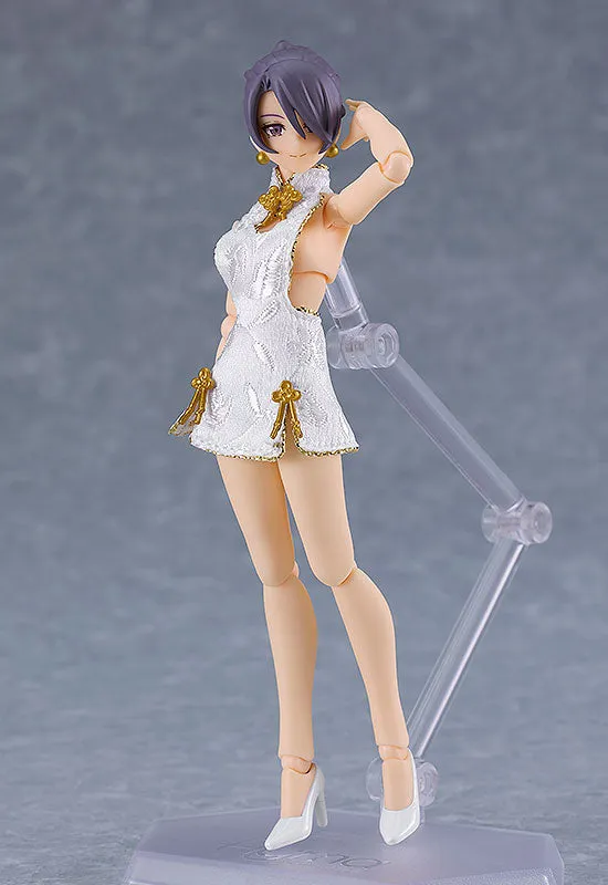 figma Female Body (Mika) with Mini Skirt Chinese Dress Outfit (White)