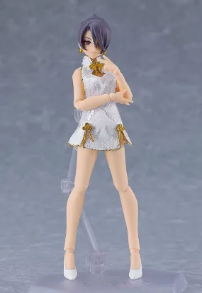 figma Female Body (Mika) with Mini Skirt Chinese Dress Outfit (White)