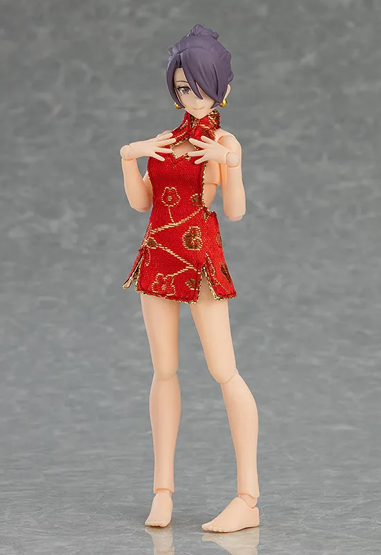 figma Female Body (Mika) with Mini Skirt Chinese Dress Outfit