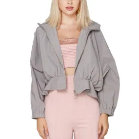 Flare Hem Oversized Hoodie Jacket