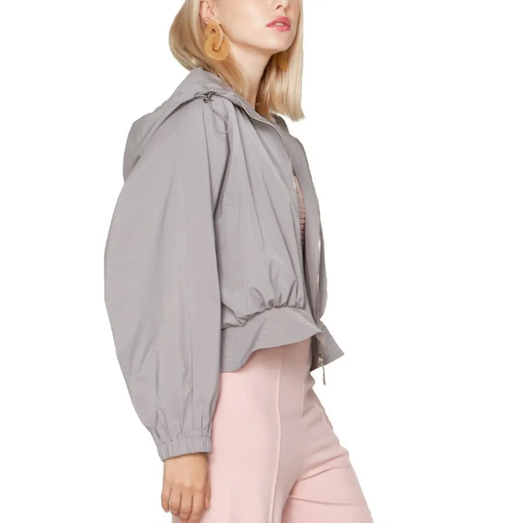 Flare Hem Oversized Hoodie Jacket