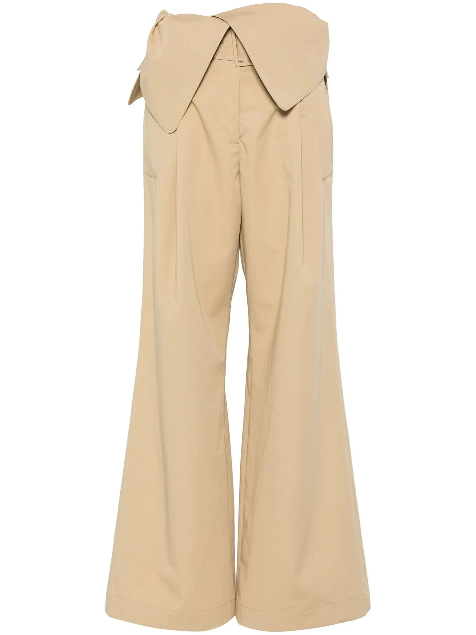 foldover trench trousers