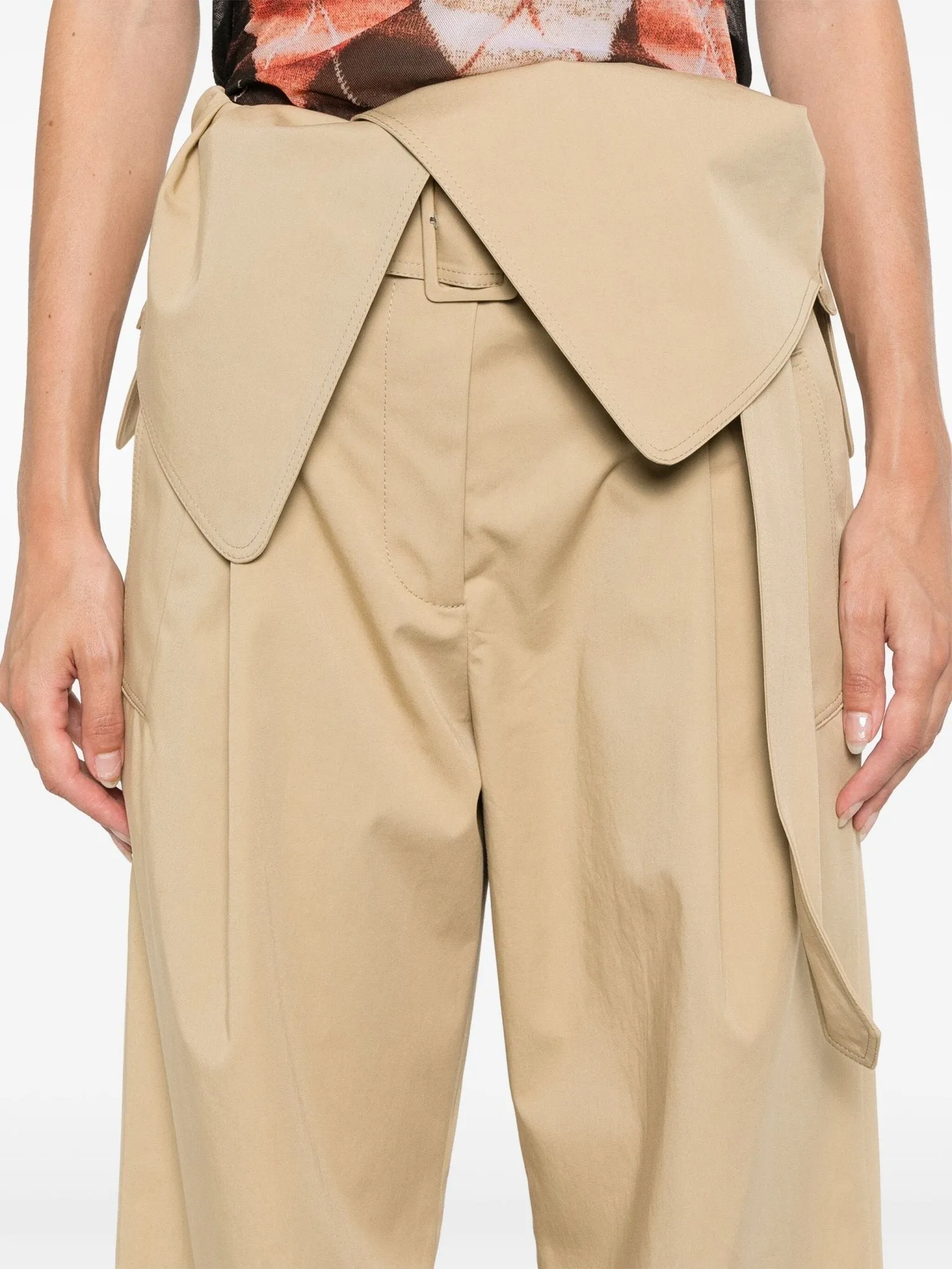 foldover trench trousers