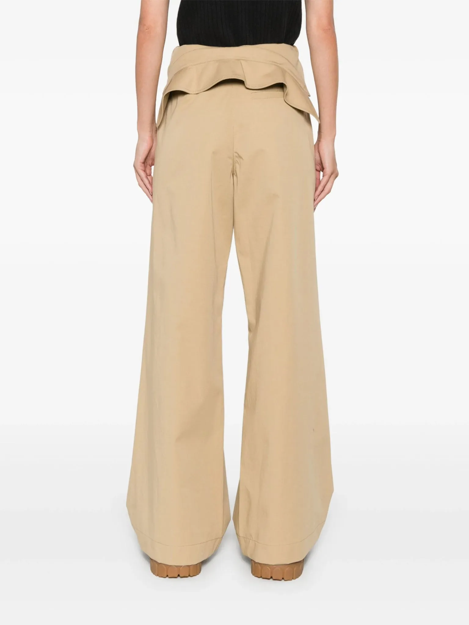 foldover trench trousers