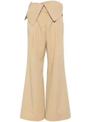 foldover trench trousers